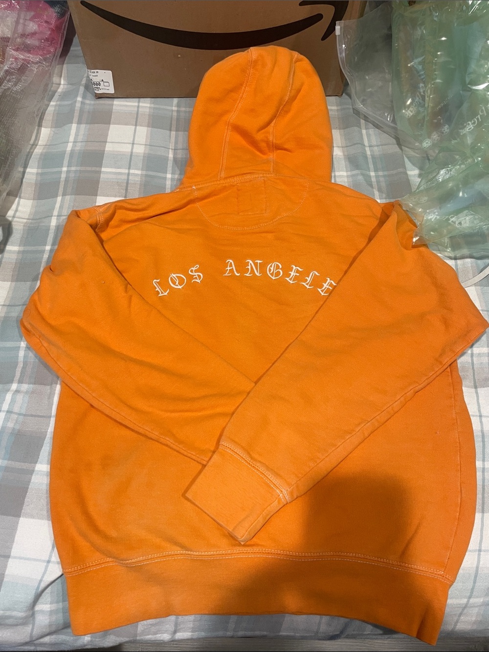 tde. Orange Hoodie Sweatshirt - Picture 3 of 3